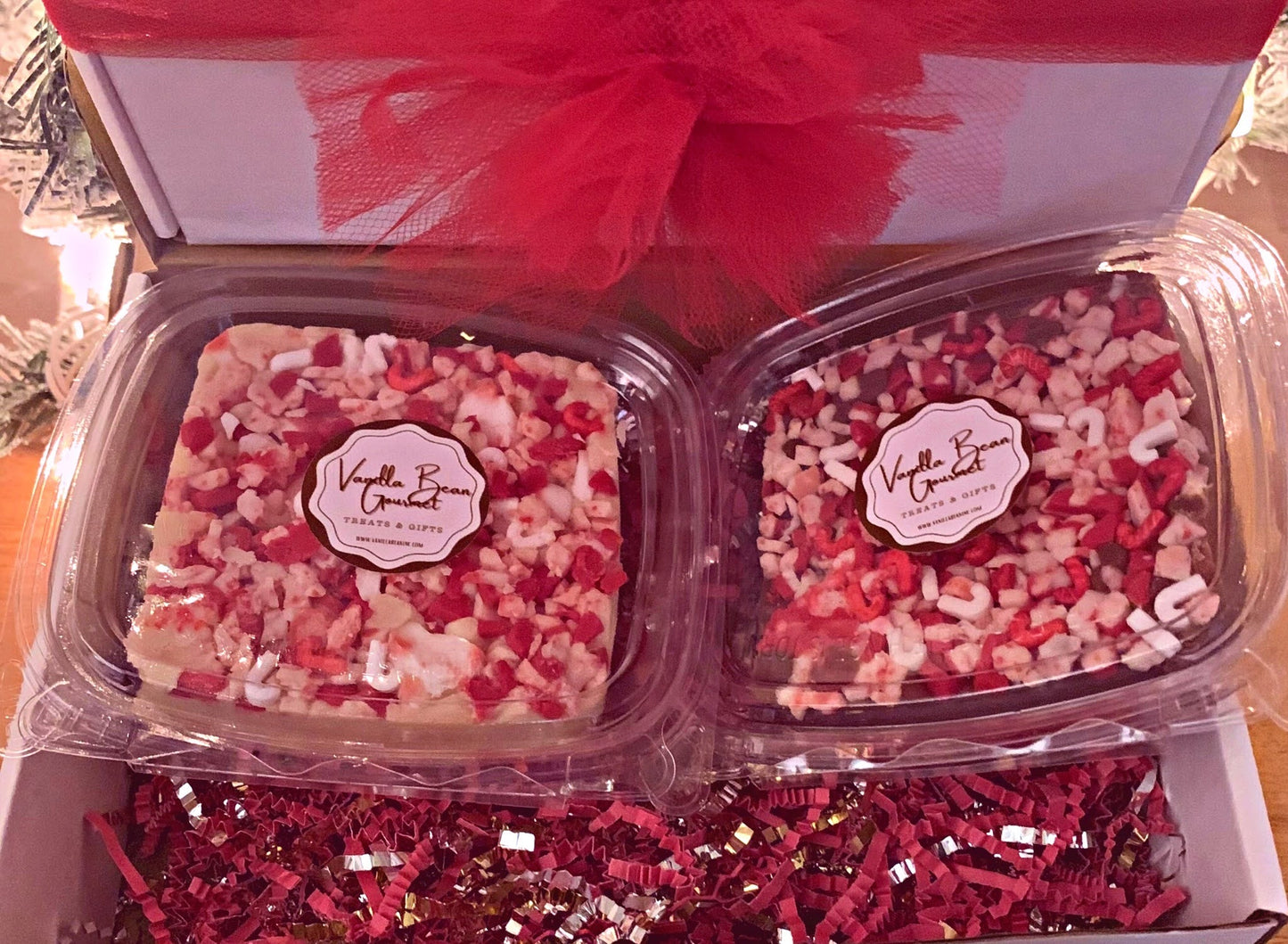 Christmas Chocolate fudge Candy Gift Box,  Holiday Candy variety box ( great for  Corporate Gifts )