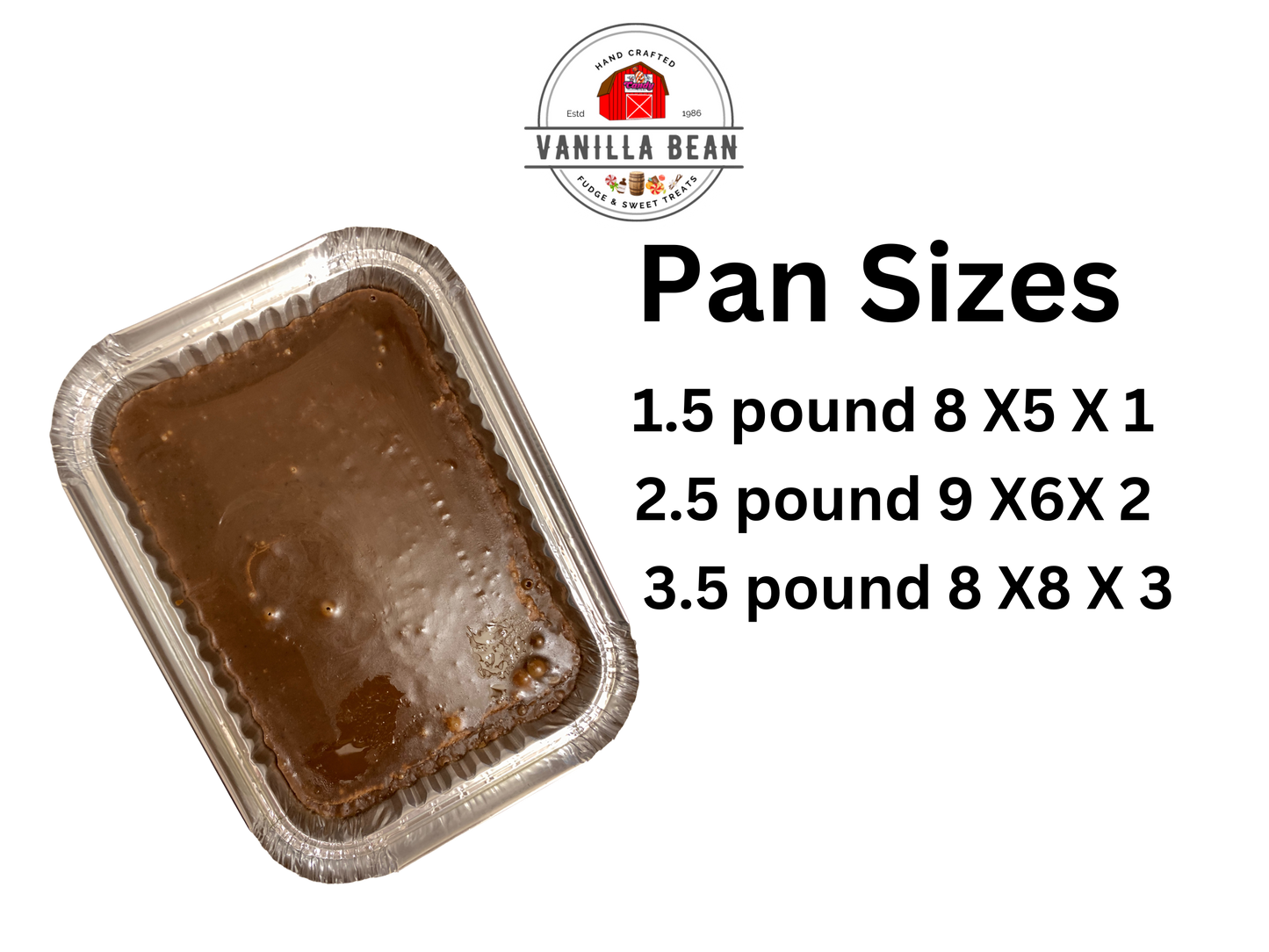 Chocolate Fudge party pan in 1 1/2 pound, 2 1/2pound, 3 1/2 pound   ~ Decadent Rich chocolate candy for events, weddings, showers, holiday party candy